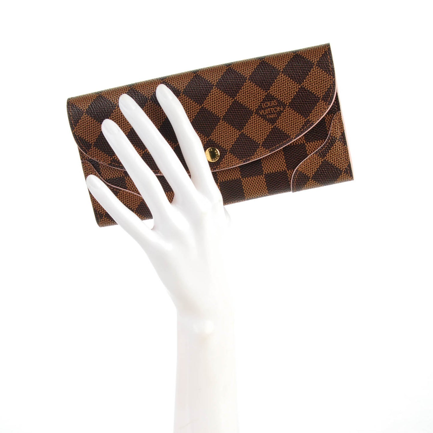 Damier Ebene Caissa Wallet Rose Ballerine