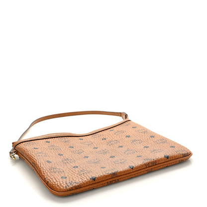 MCM Visetos Liz Shopper Tote Pouch Cognac 4 of 10