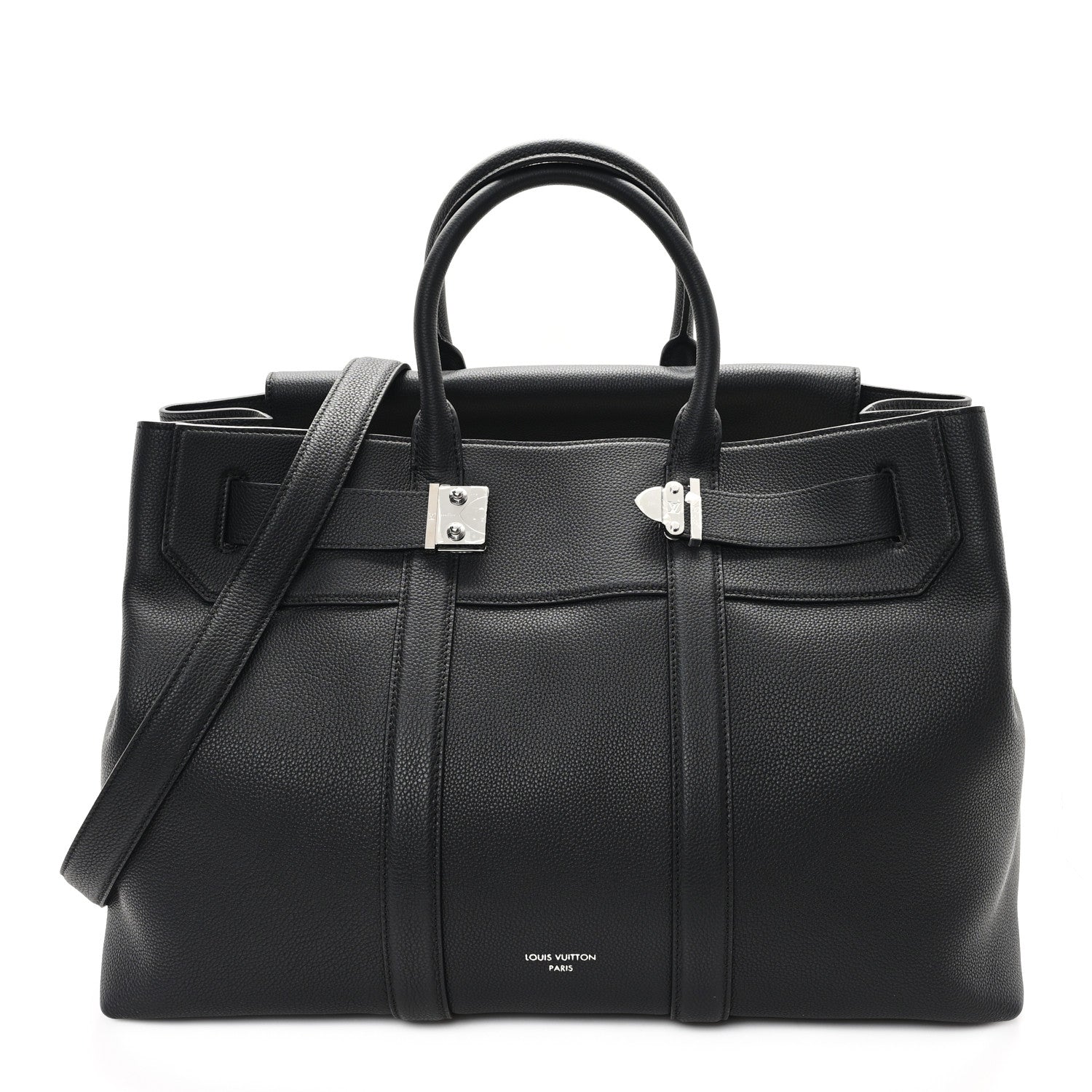 Louis Vuitton Millesime Calfskin Georges Tote GM Black 1 of 10