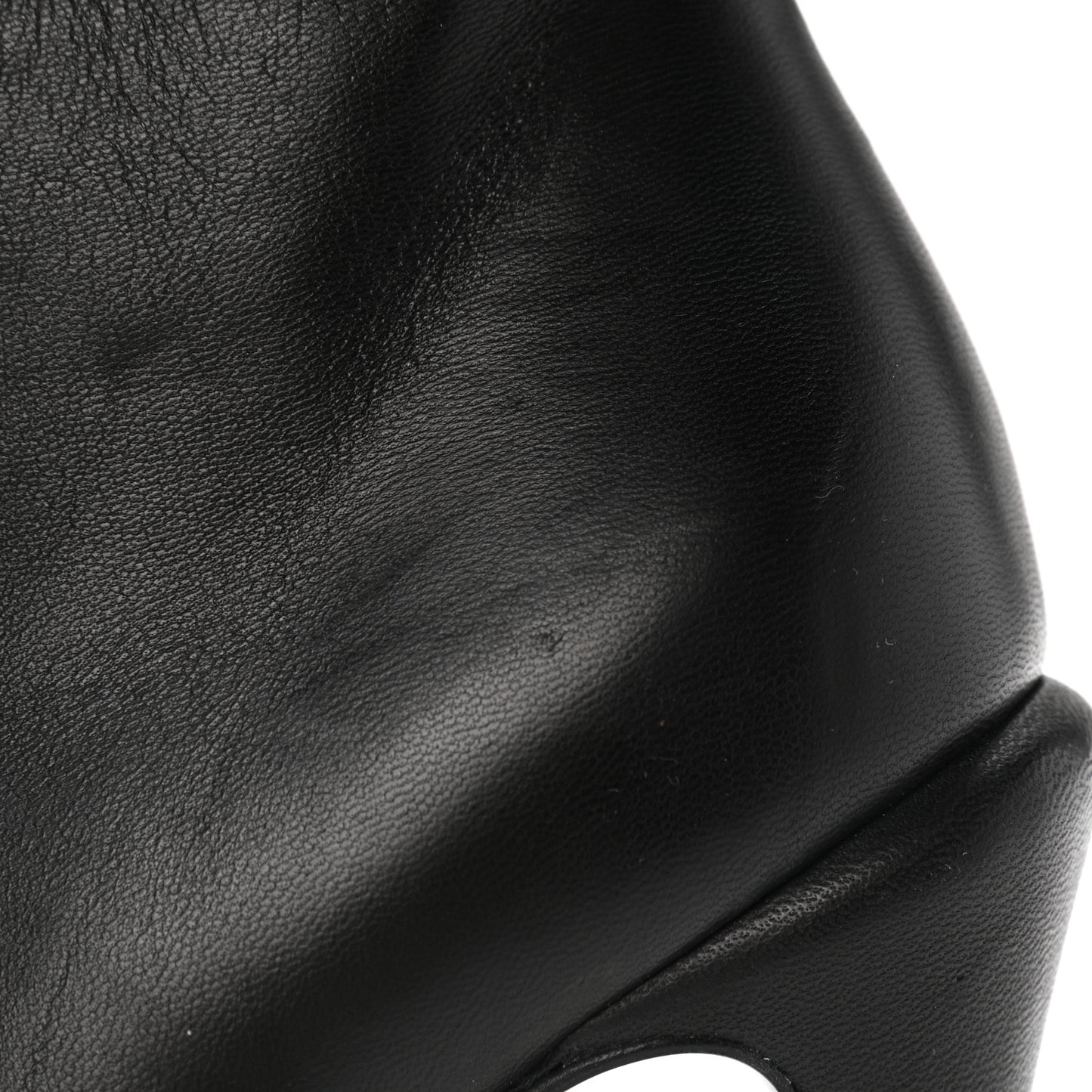 Lambskin Patent CC Cap Toe Platform Ankle Boots 39 Black