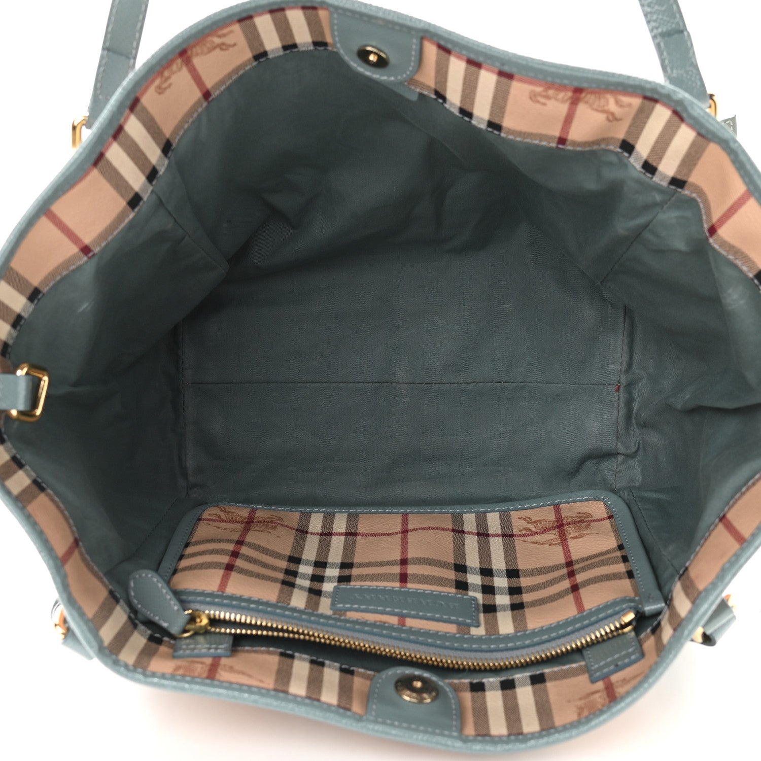 Burberry Haymarket Check Small Canterbury Tote Storm Grey 4 of 19