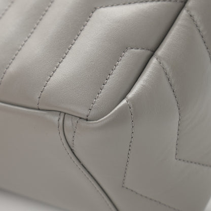 Saint Laurent Calfskin Y Quilted Monogram Small Loulou Bowling Bag Light Gray 10 of 16