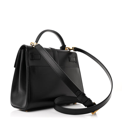 Saint Laurent Shiny Calfskin Le Fermoir Top Handle Bag Small Black 3 of 13