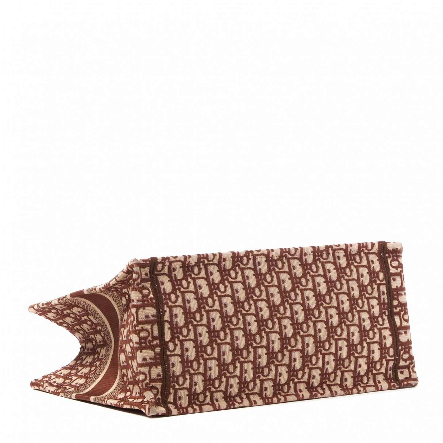 Oblique Medium Book Tote Brown Multicolor