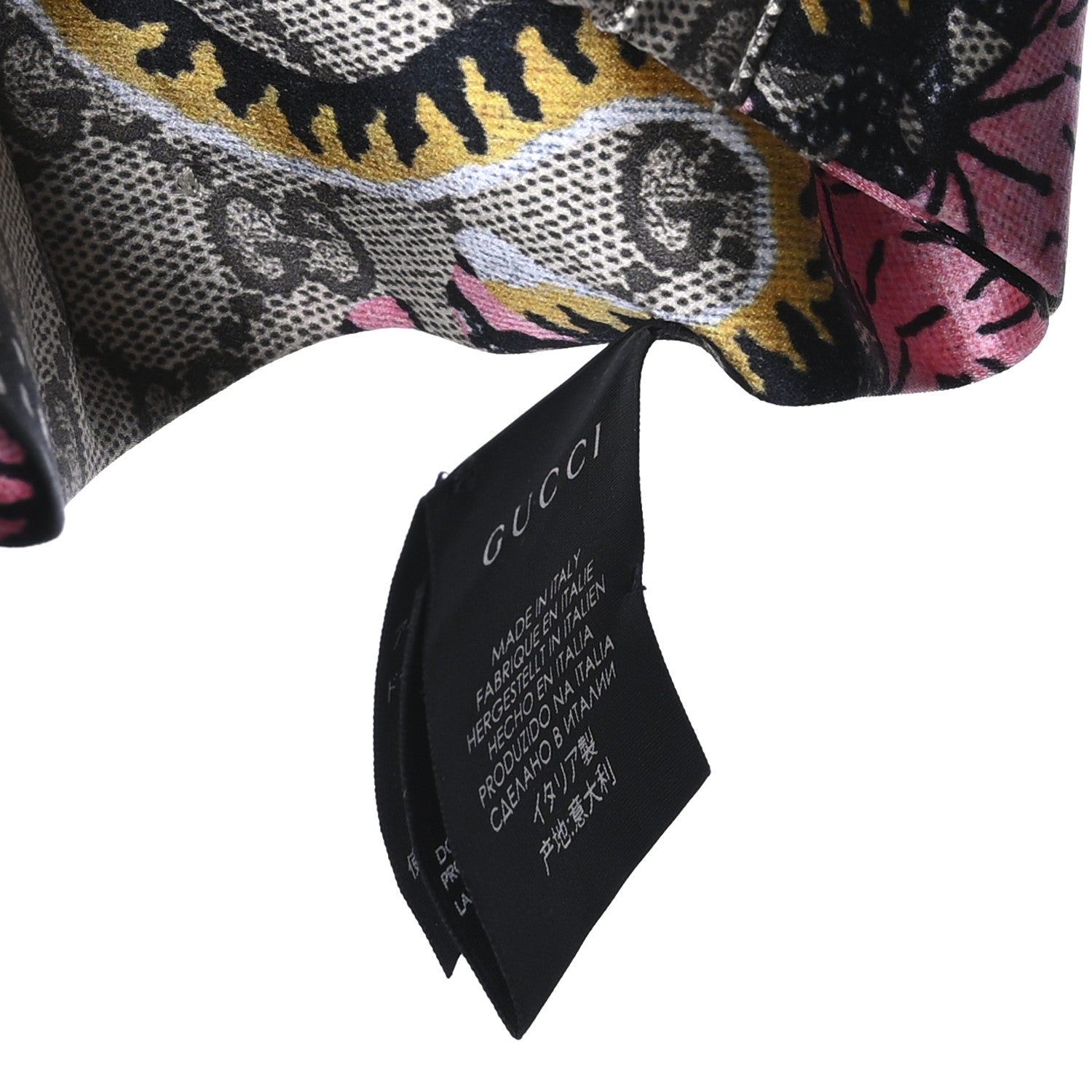 Gucci Silk Monogram Bengal Tiger Print Duchesse Headband Pink 7 of 7