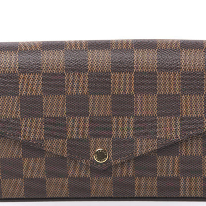 Louis Vuitton Damier Ebene Pochette Felicie Chain Wallet 9 of 9