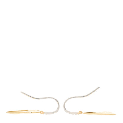 Marco Bicego 18K Yellow White Gold Diamond Small Lunaria Drop Earrings 3 of 5