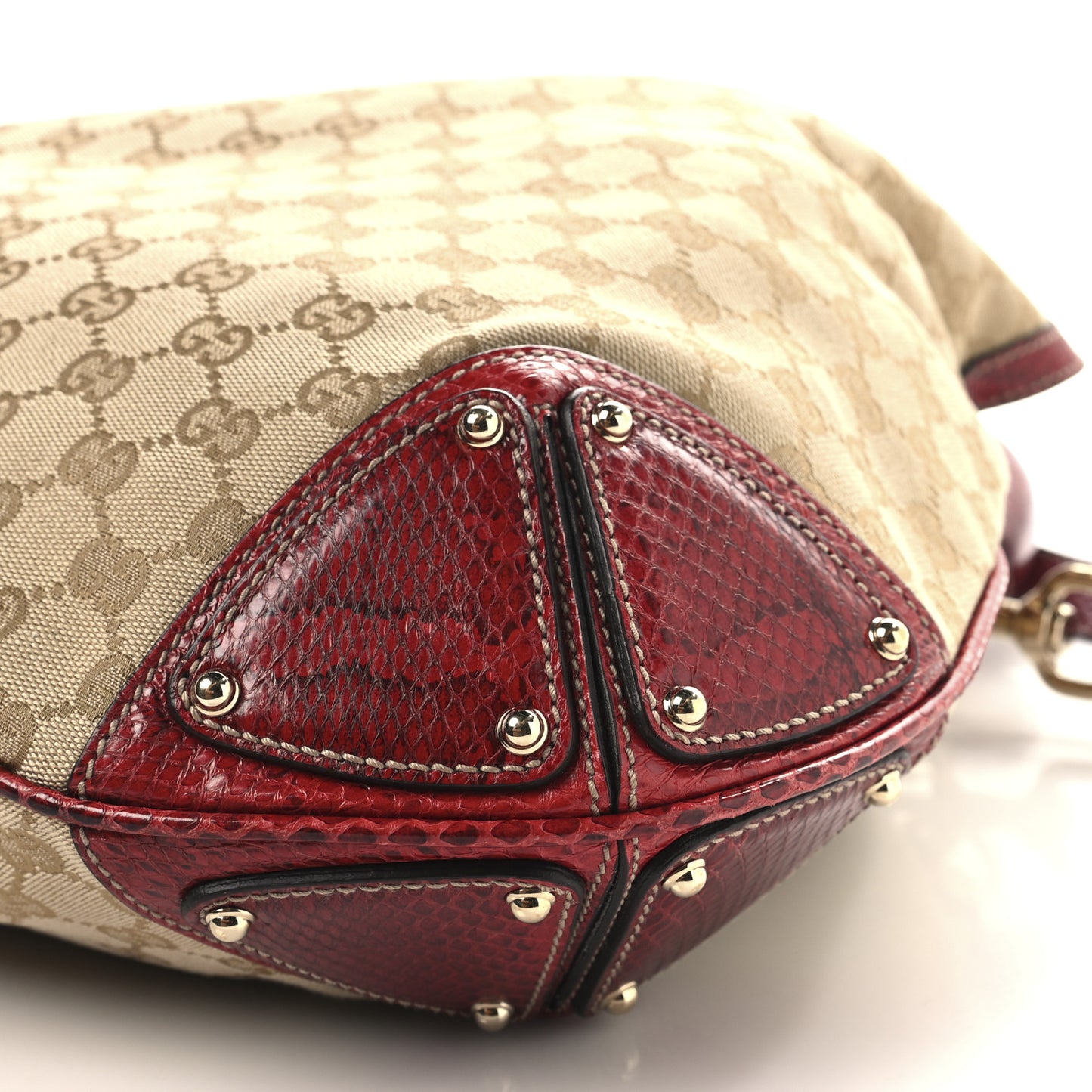 Monogram Snakeskin Large Unicef Indy Top Handle Hobo Red