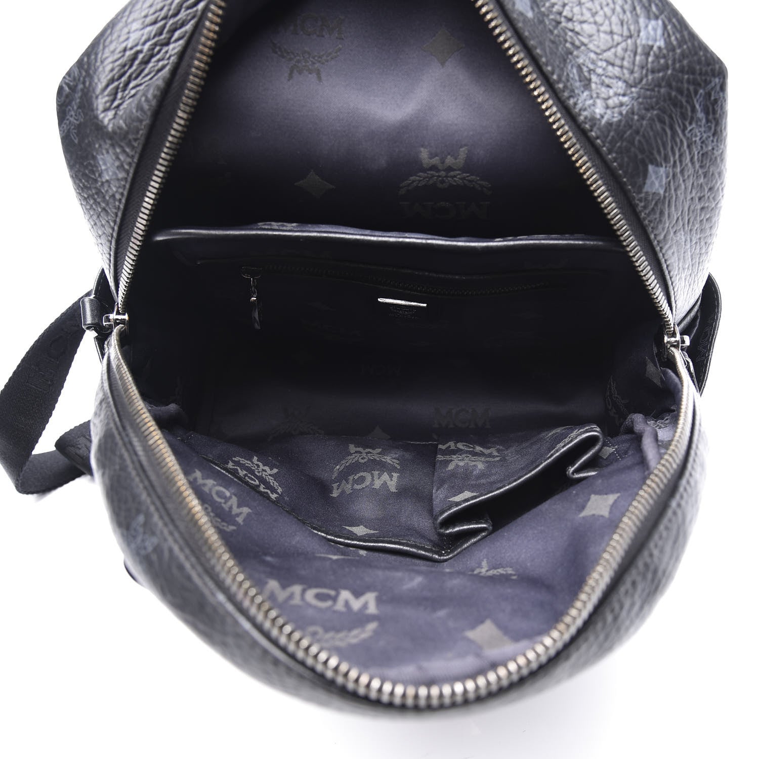 MCM Visetos Studded Small Dual Stark Backpack Black 4 of 8