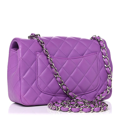 Chanel Lambskin Quilted Mini Rectangular Flap Purple 3 of 11