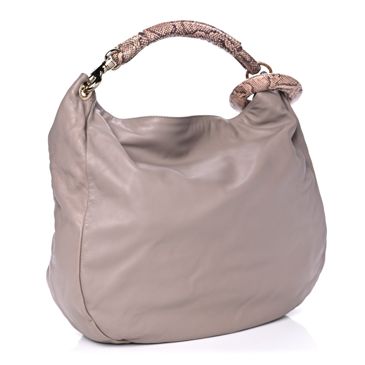 Nappa Snakeskin Trim Sky Hobo Beige