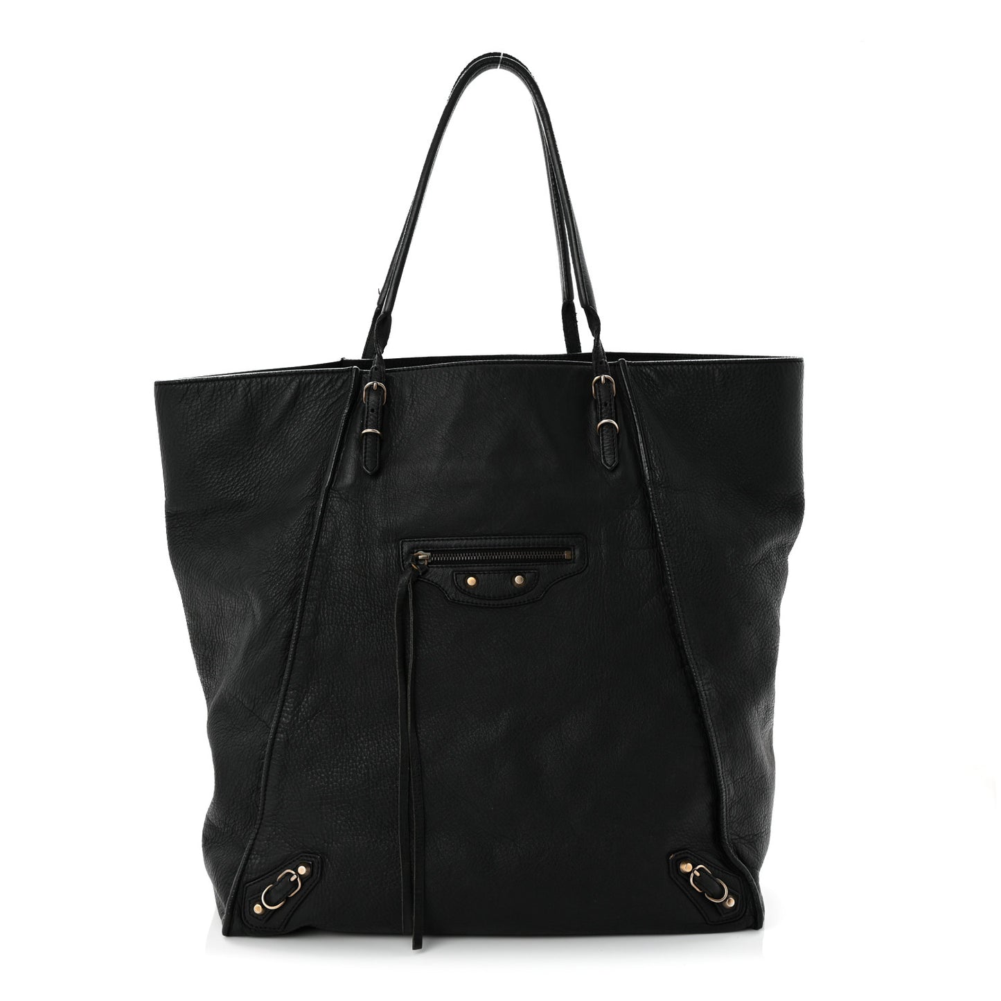 Veau Papier Basket Tote Black