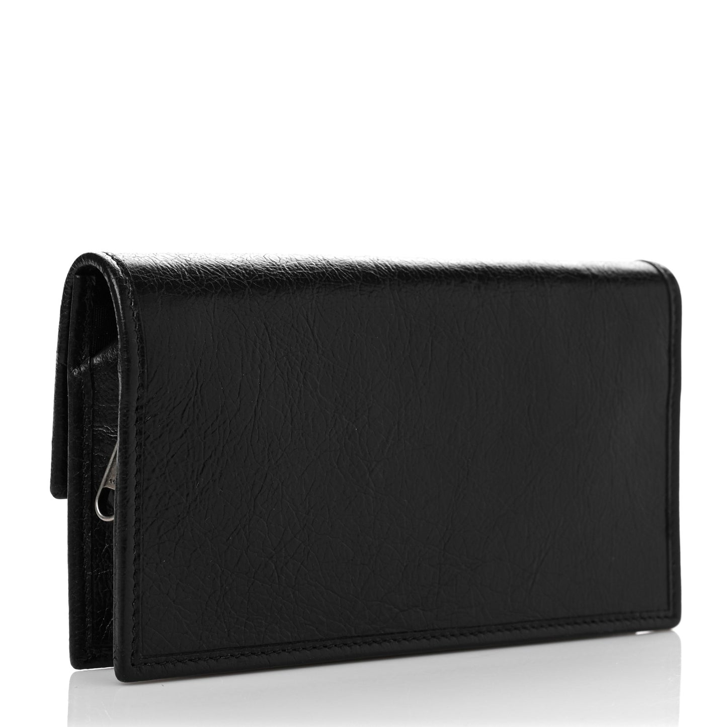 Fluffy Calfskin Morpheus Flap Wallet Black