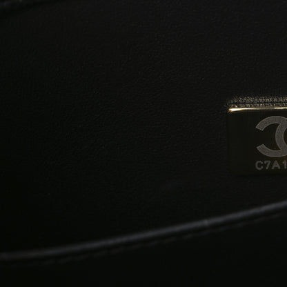 Chanel Caviar Quilted Large CC Shopping Tote Black 7 of 10