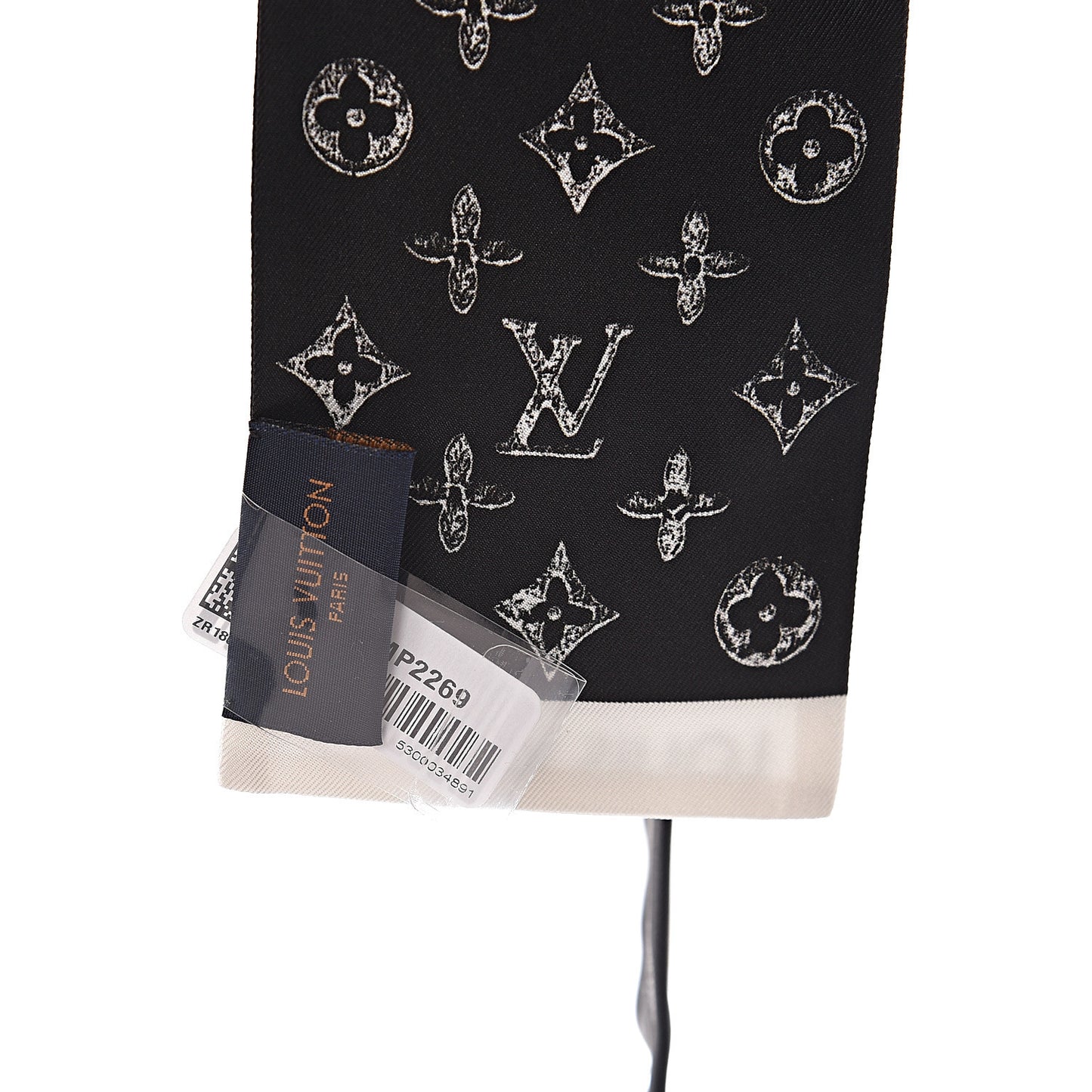 Silk Catogram Classic Bandeau Black