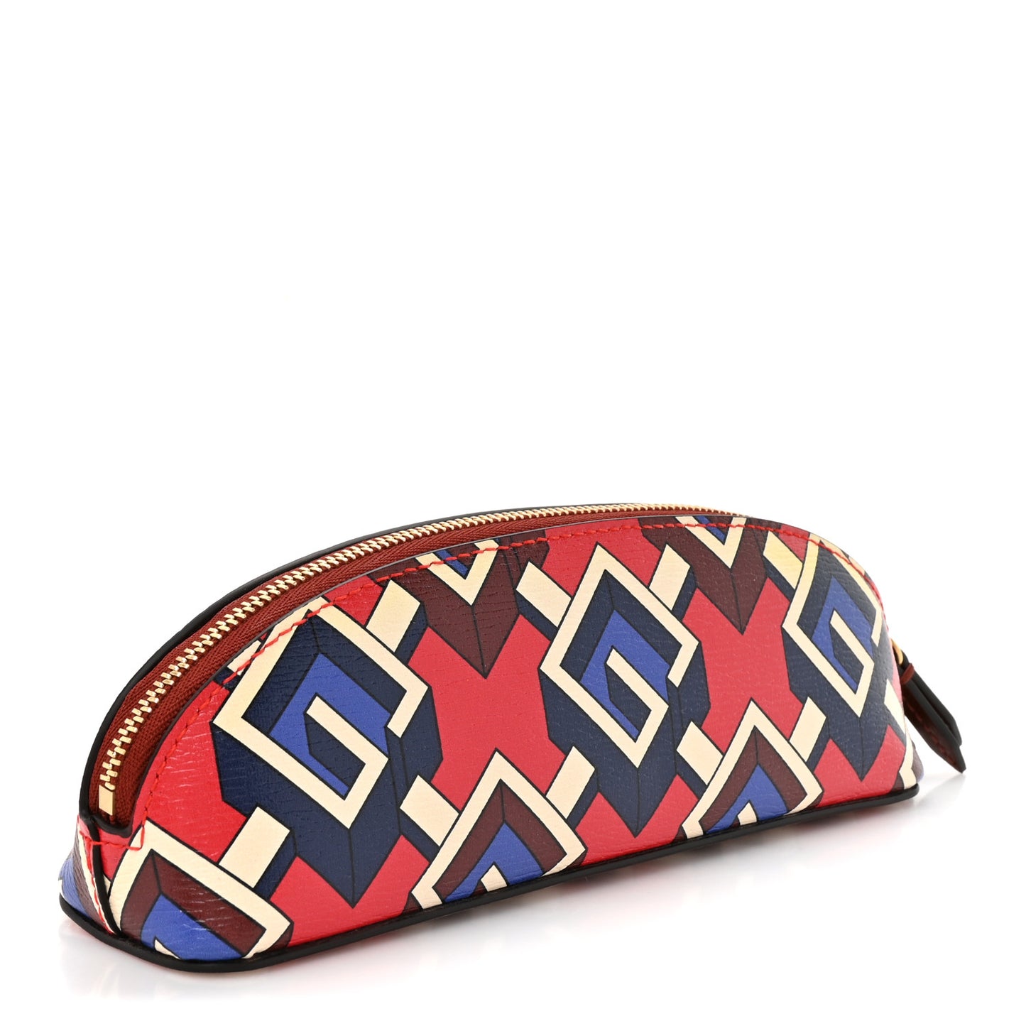 Shangai Calfskin Geometric G Pencil Case Multicolor