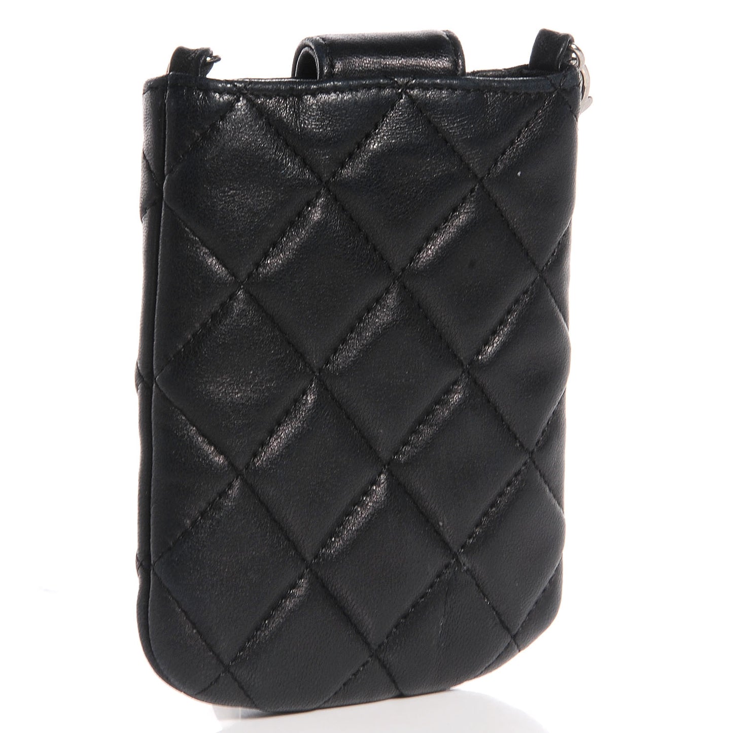 Lambskin Quilted Phone Case Black