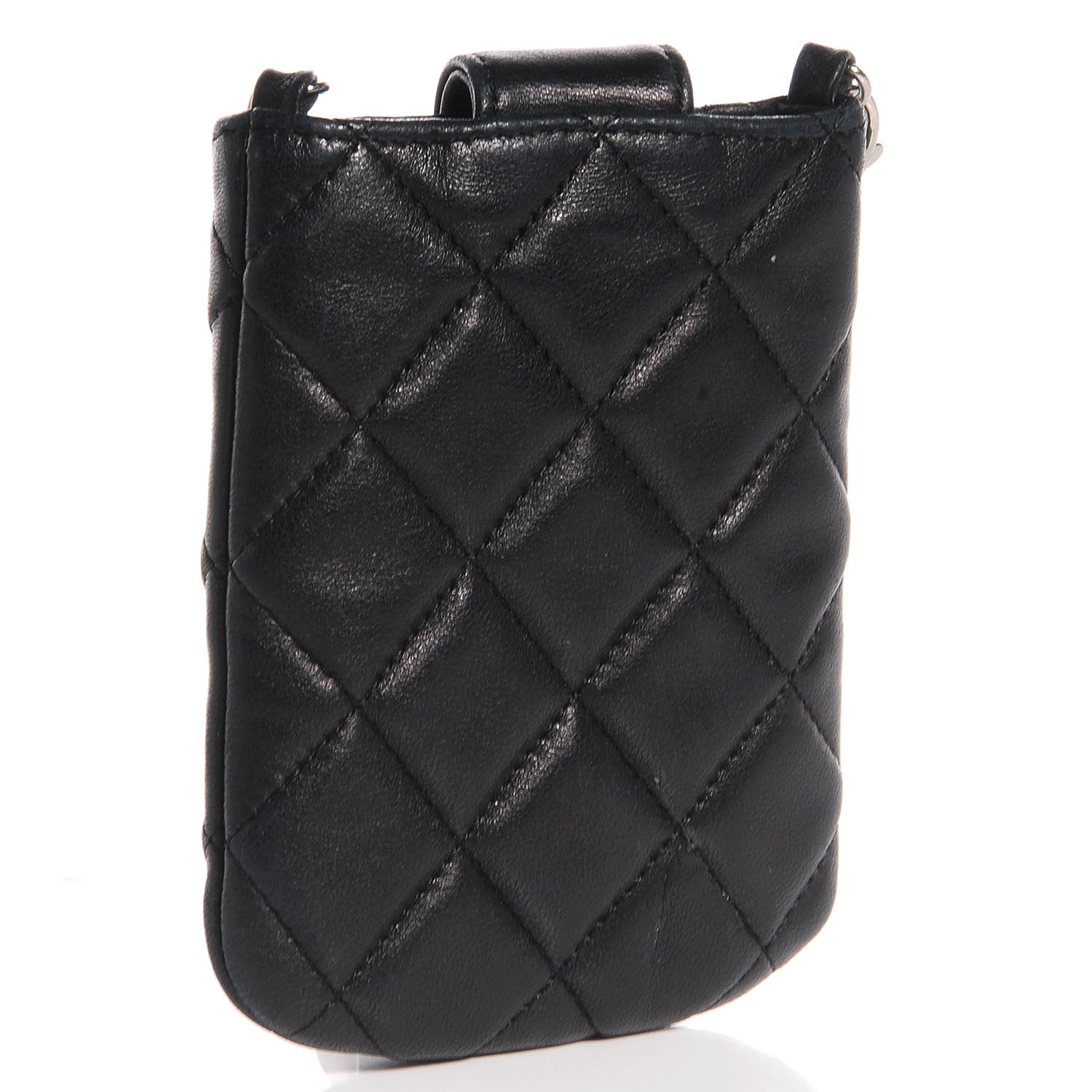 Chanel Lambskin Quilted Phone Case Black 6 of 7