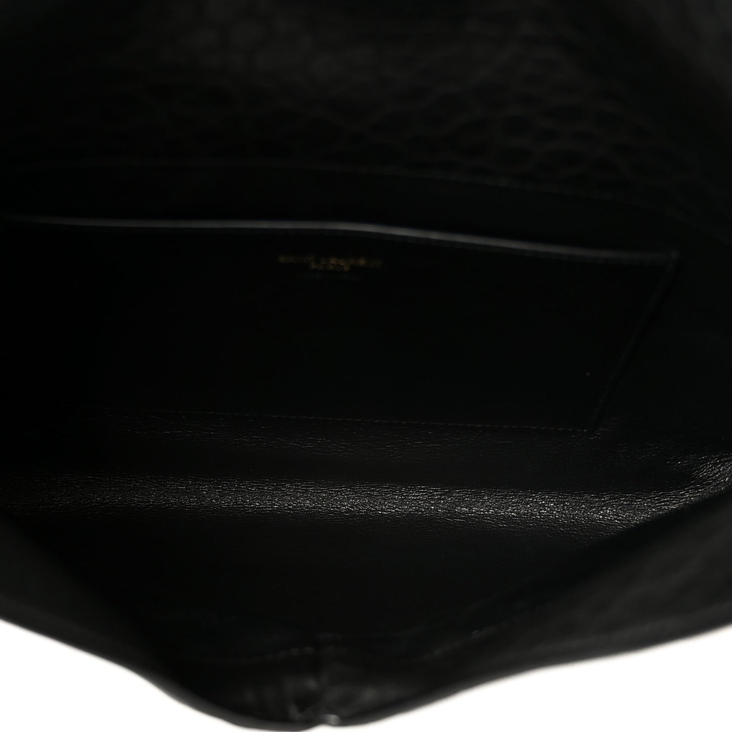 Grained Lambskin Cassandre Envelope Pouch Black