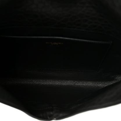 Saint Laurent Grained Lambskin Cassandre Envelope Pouch Black 5 of 8