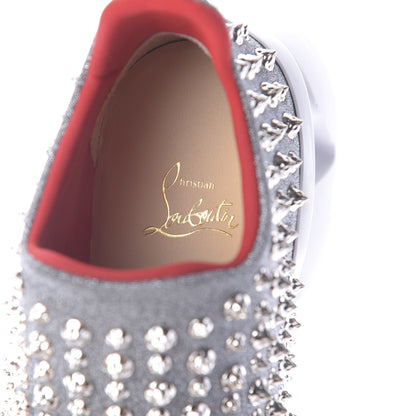 Christian Louboutin Neo Lame Spike Sock Donna Flat Sneakers 40 Silver 7 of 10