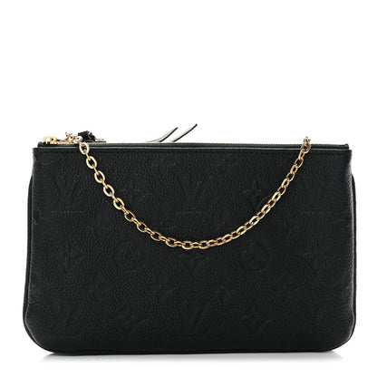 Louis Vuitton Empreinte Double Zip Pochette Black 1 of 11