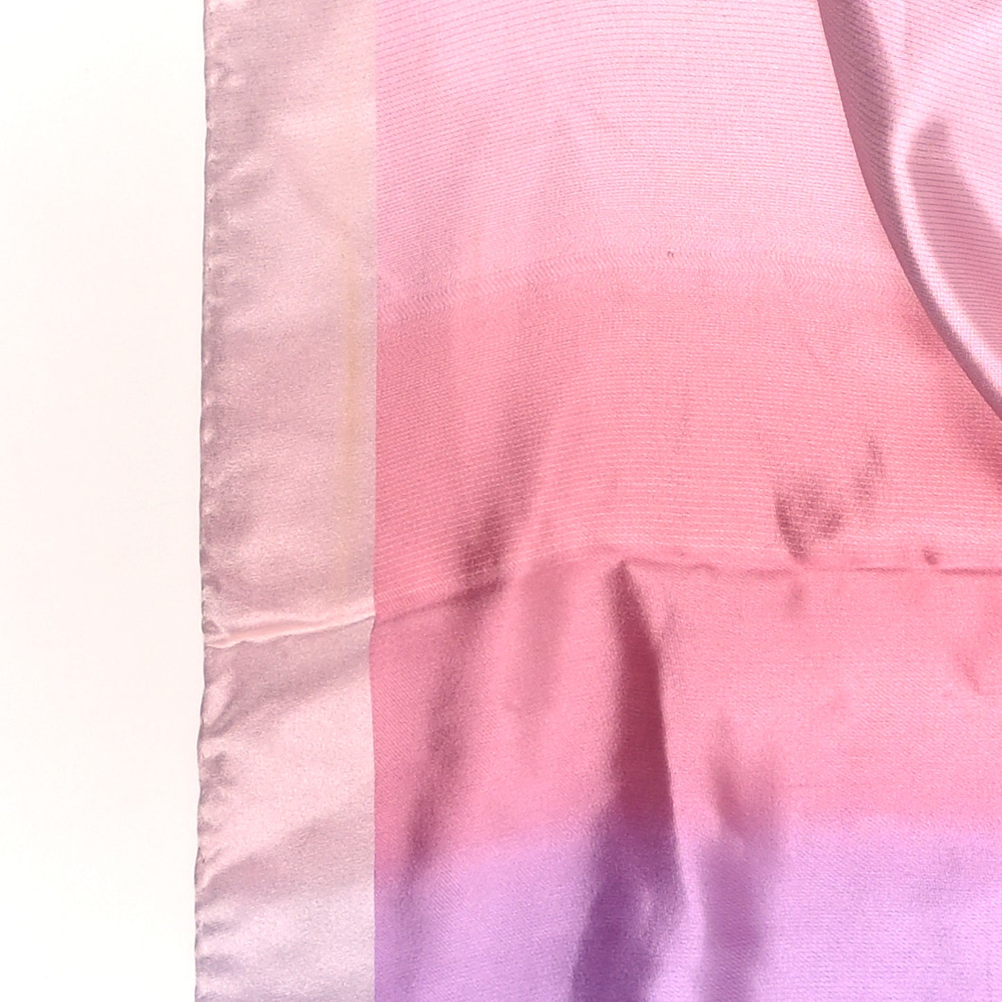 Silk CC Tie Dye Long Scarf Pink White Multicolor