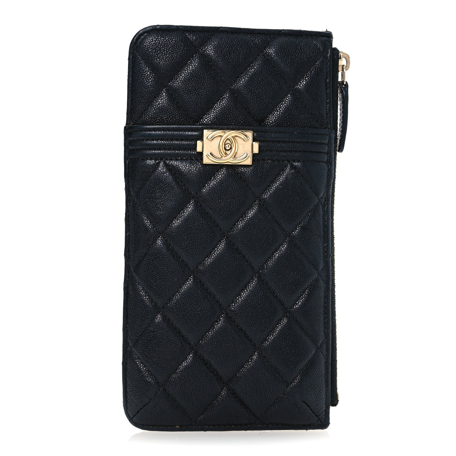 Chanel Caviar Quilted Boy iPhone Pouch Black 1 of 12