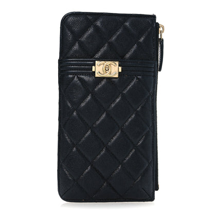 Chanel Caviar Quilted Boy iPhone Pouch Black 1 of 12