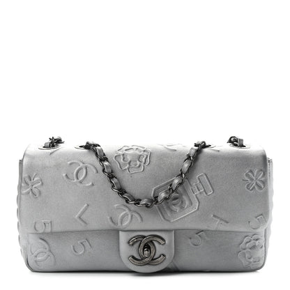 Chanel Metallic Lambskin Symbols Medium Single Flap Silver 1 of 11