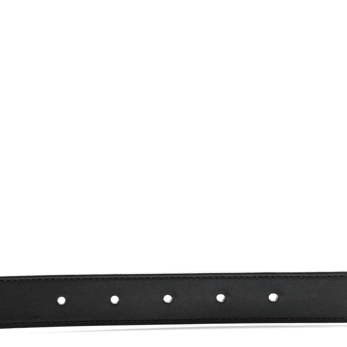 Moon Calfskin Torchon Double G 25mm Belt 90 36 Black