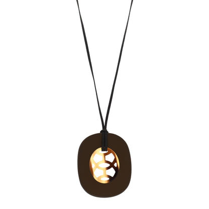 Hermes Lacquered Buffalo Horn Lift Necklace GM 1 of 4