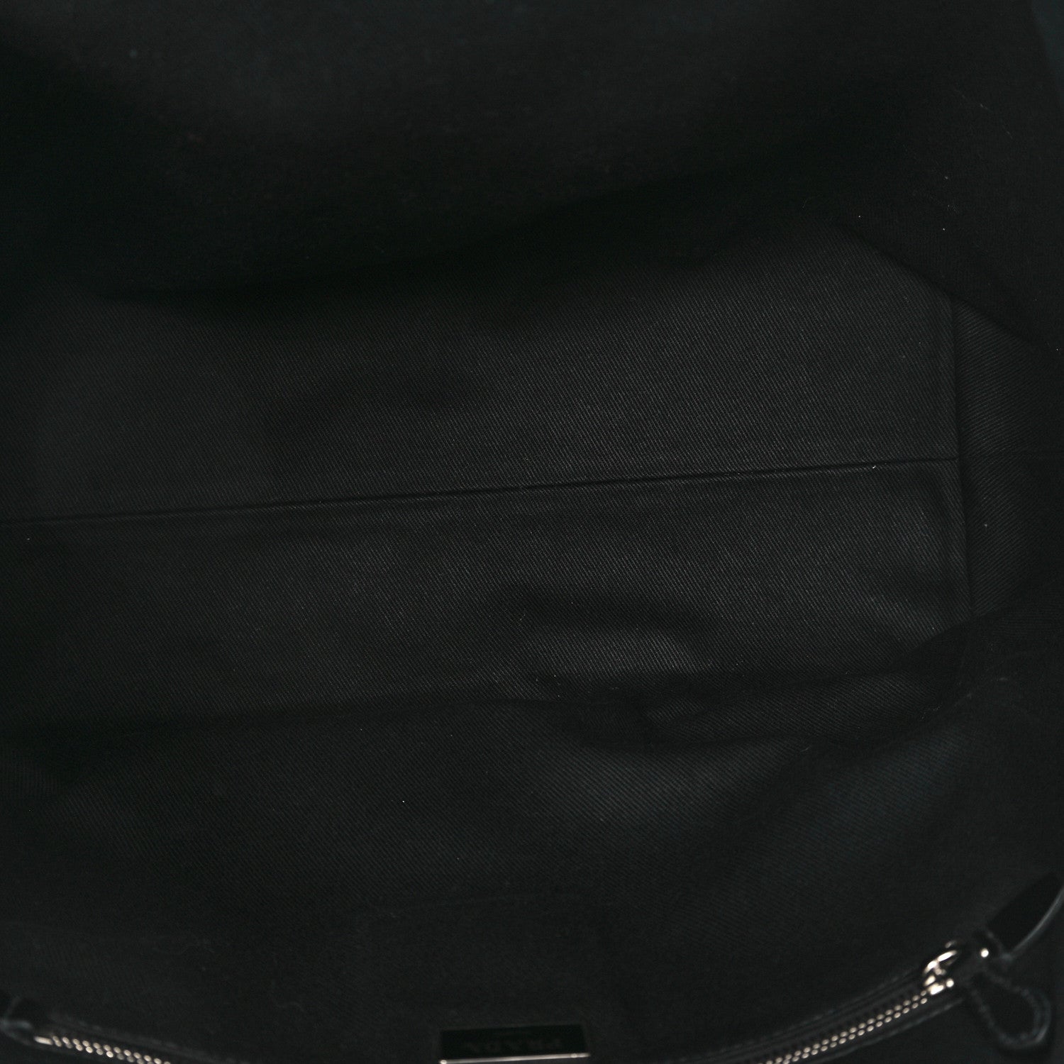 Prada Canvas Embroidered Drill Tote Black 5 of 10