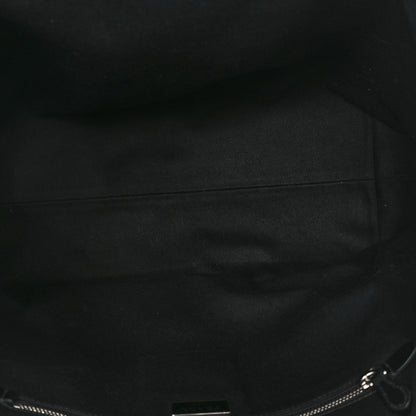 Prada Canvas Embroidered Drill Tote Black 5 of 10