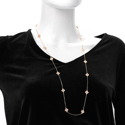 Van Cleef & Arpels 18K Rose Gold 16 Motifs Sweet Alhambra Necklace 2 of 7
