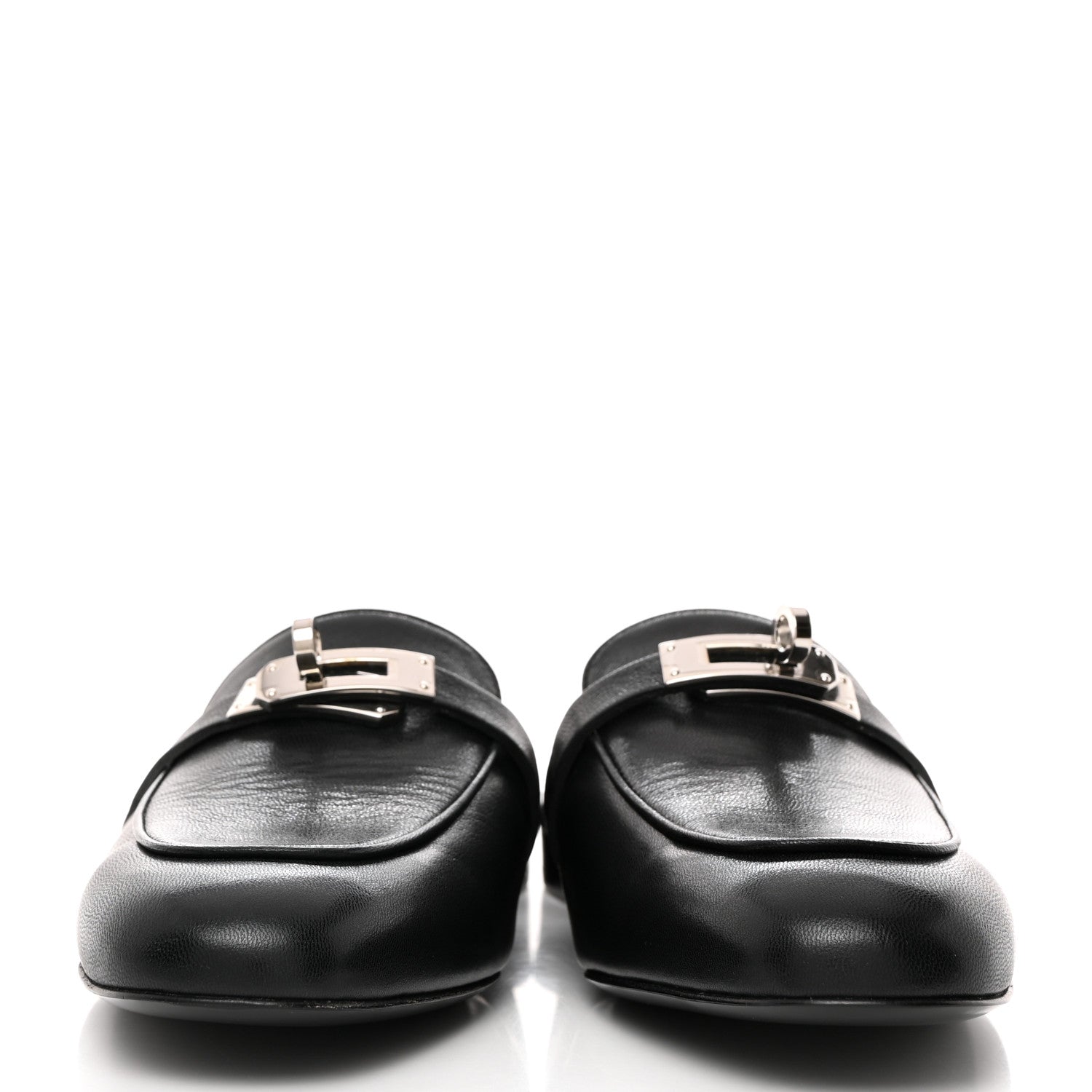 Hermes Goatskin Oz Mules 37 Black 3 of 8