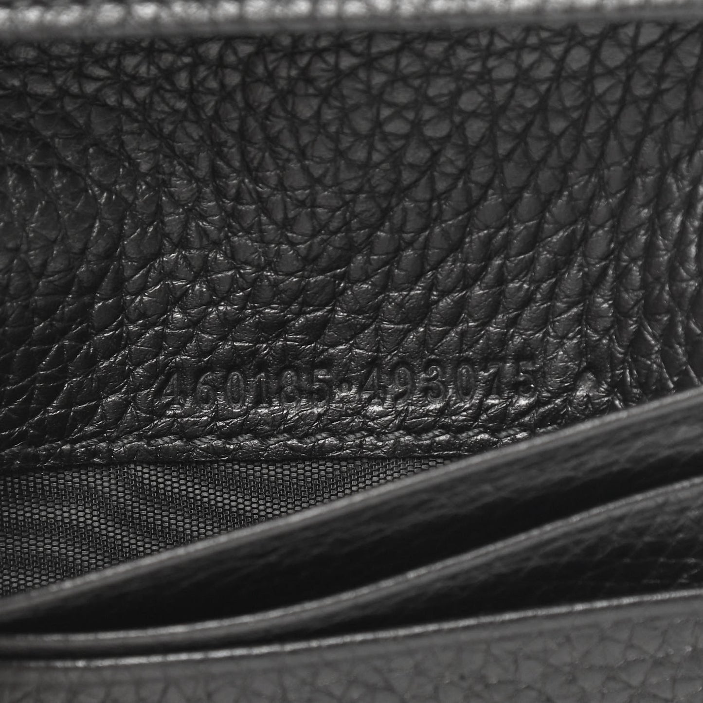 Pebbled Calfskin Animalier Card Case Black