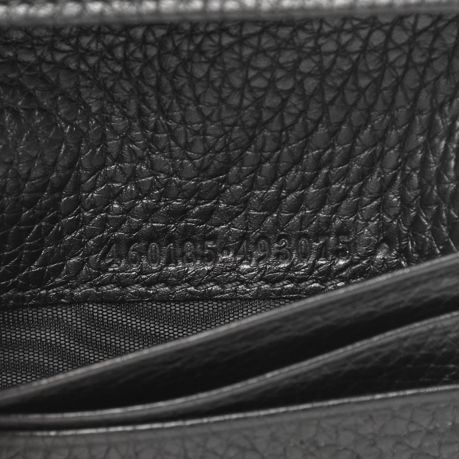 Gucci Pebbled Calfskin Animalier Card Case Black 7 of 9