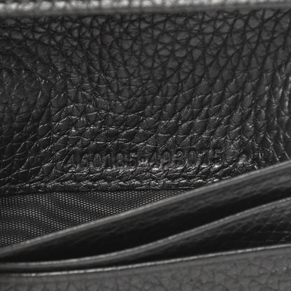 Gucci Pebbled Calfskin Animalier Card Case Black 7 of 9