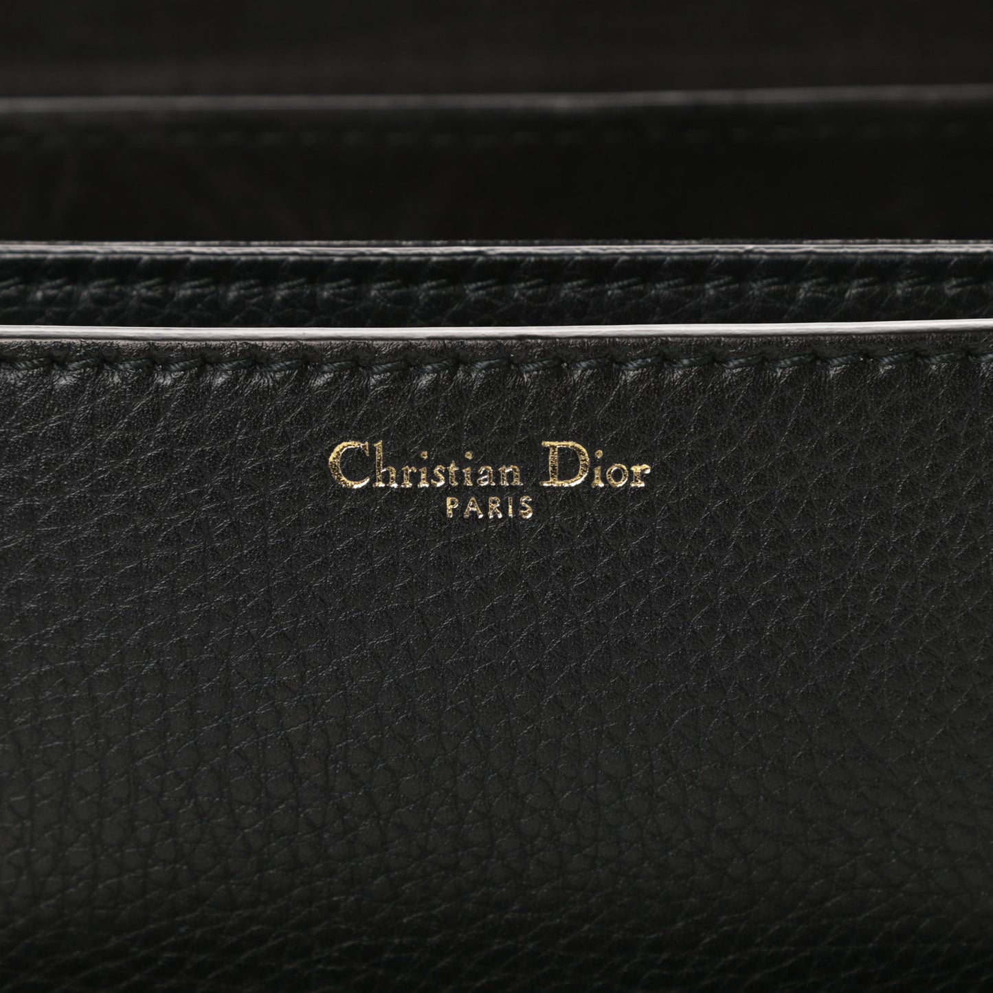 Grained Calfskin Dio(r)evolution Flap Bag Black