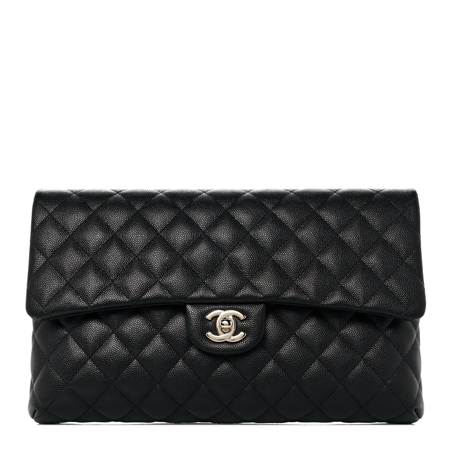 Chanel Caviar Quilted Flap Clutch Black 1 of 10