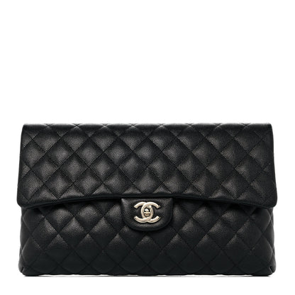 Chanel Caviar Quilted Flap Clutch Black 1 of 10