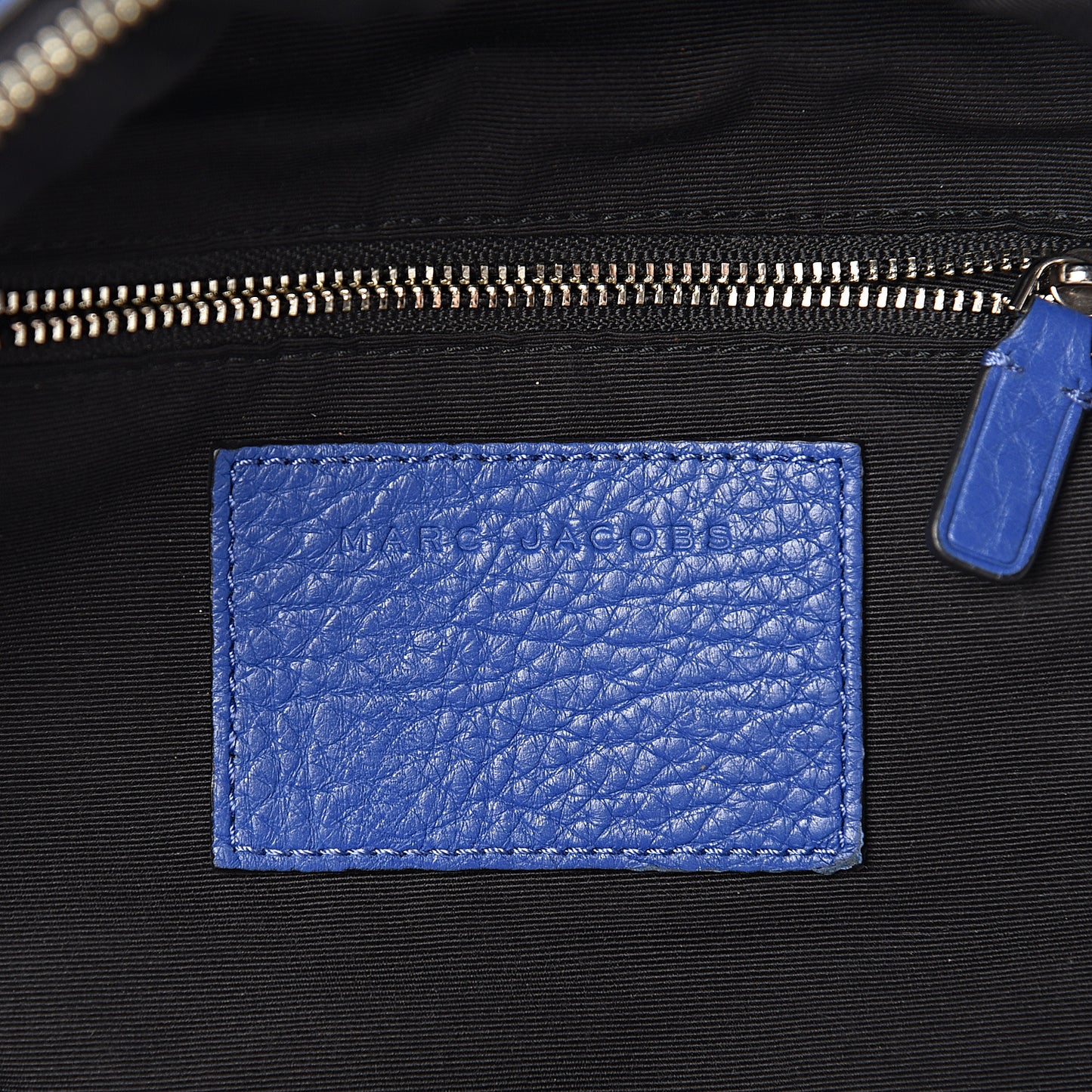 Pebbled Calfskin Biker Backpack Blue
