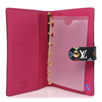Louis Vuitton Monogram Multicolor Small Ring Agenda Cover Black Grenade 5 of 8