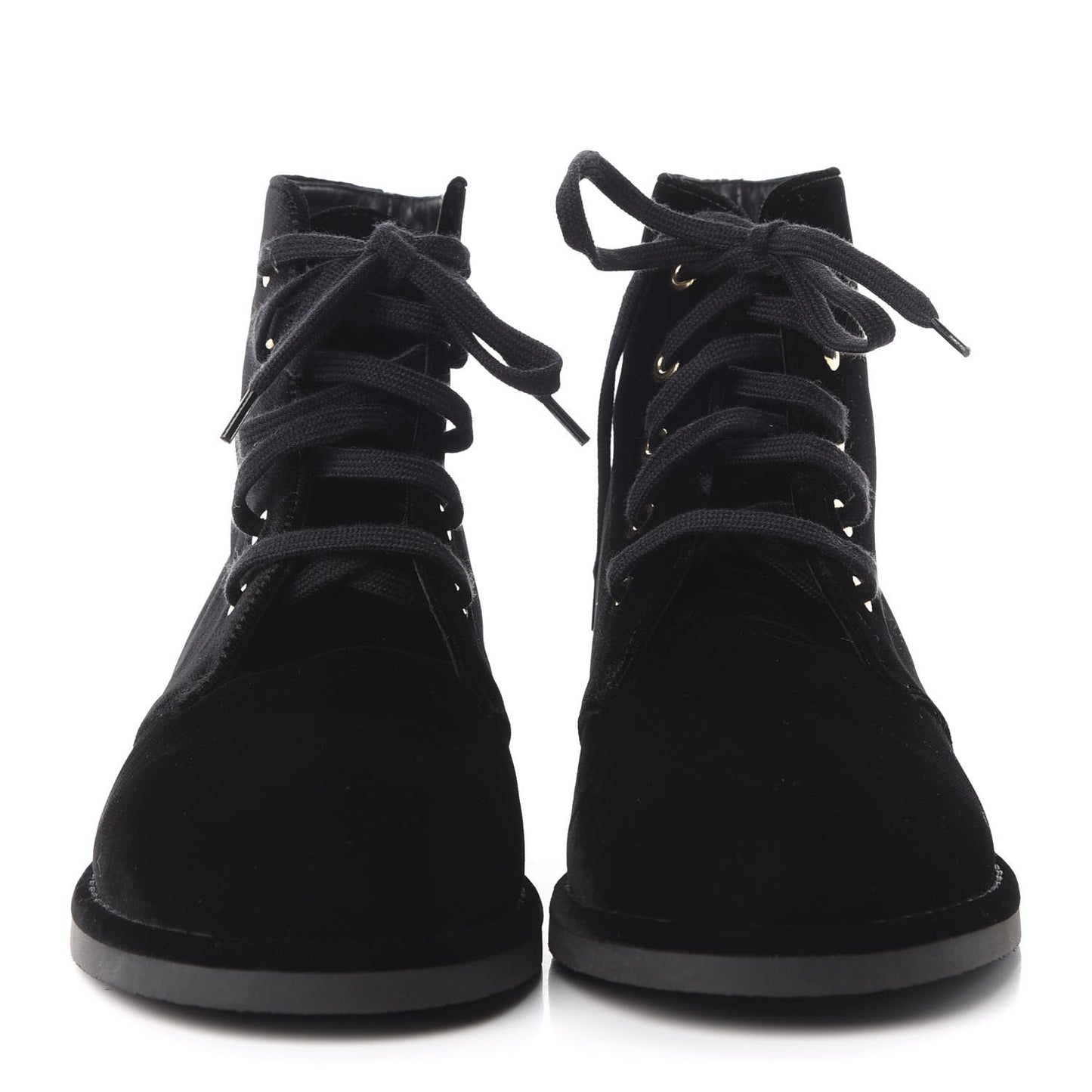 Velvet CC Lace Up Boots 40.5 Black