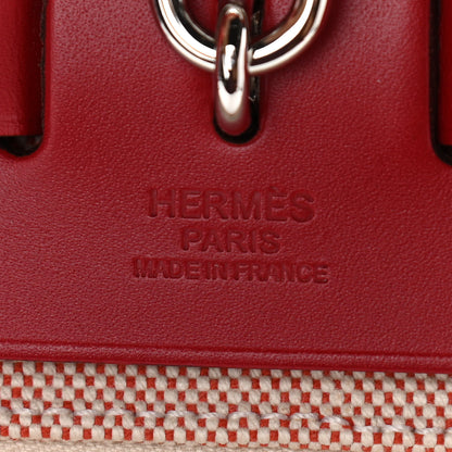 Hermes Vache Hunter Toile Pegase Pop Herbag Zip Retourne 31 PM Rouge Piment 7 of 12