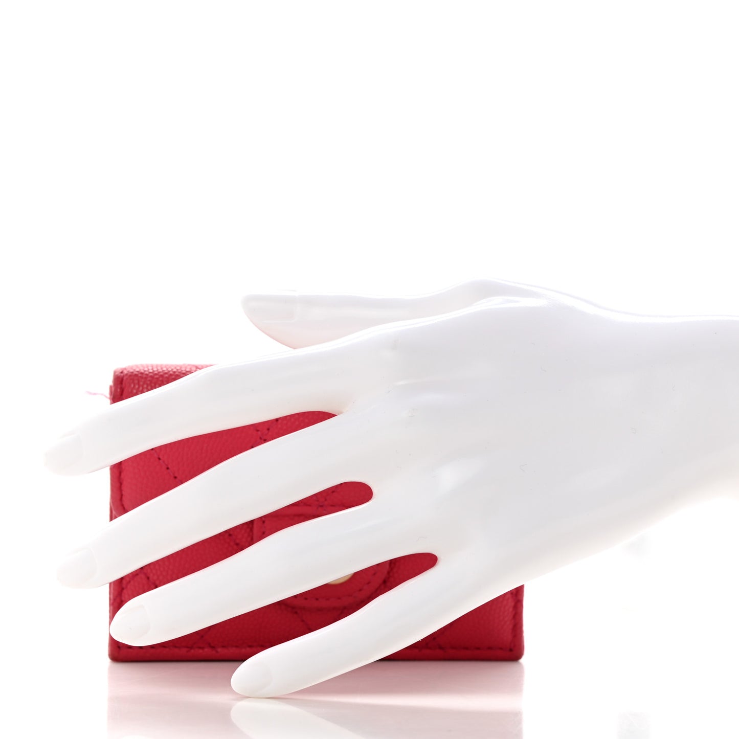 Caviar Quilted Double Flap Wallet Pink