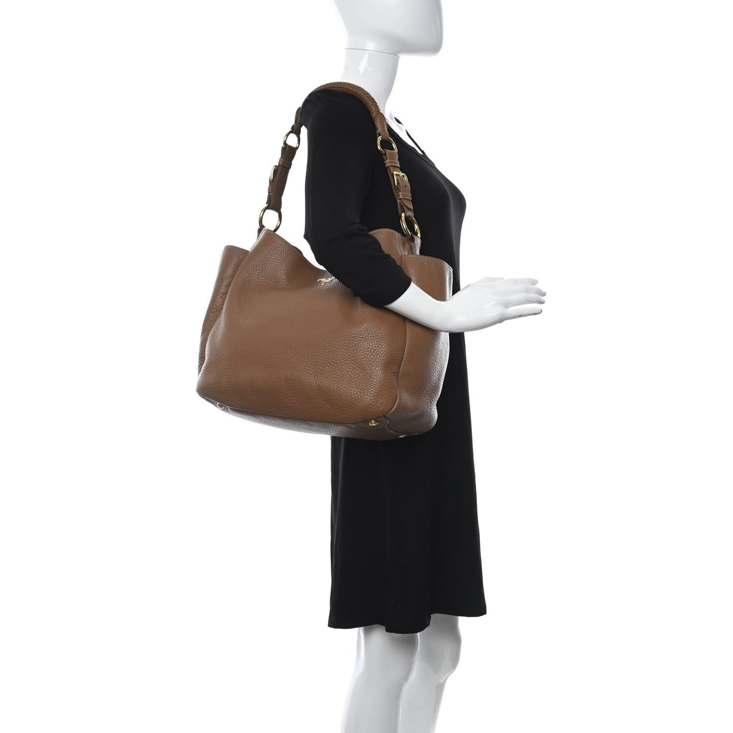 Vitello Daino Side Pocket Hobo Cuoio