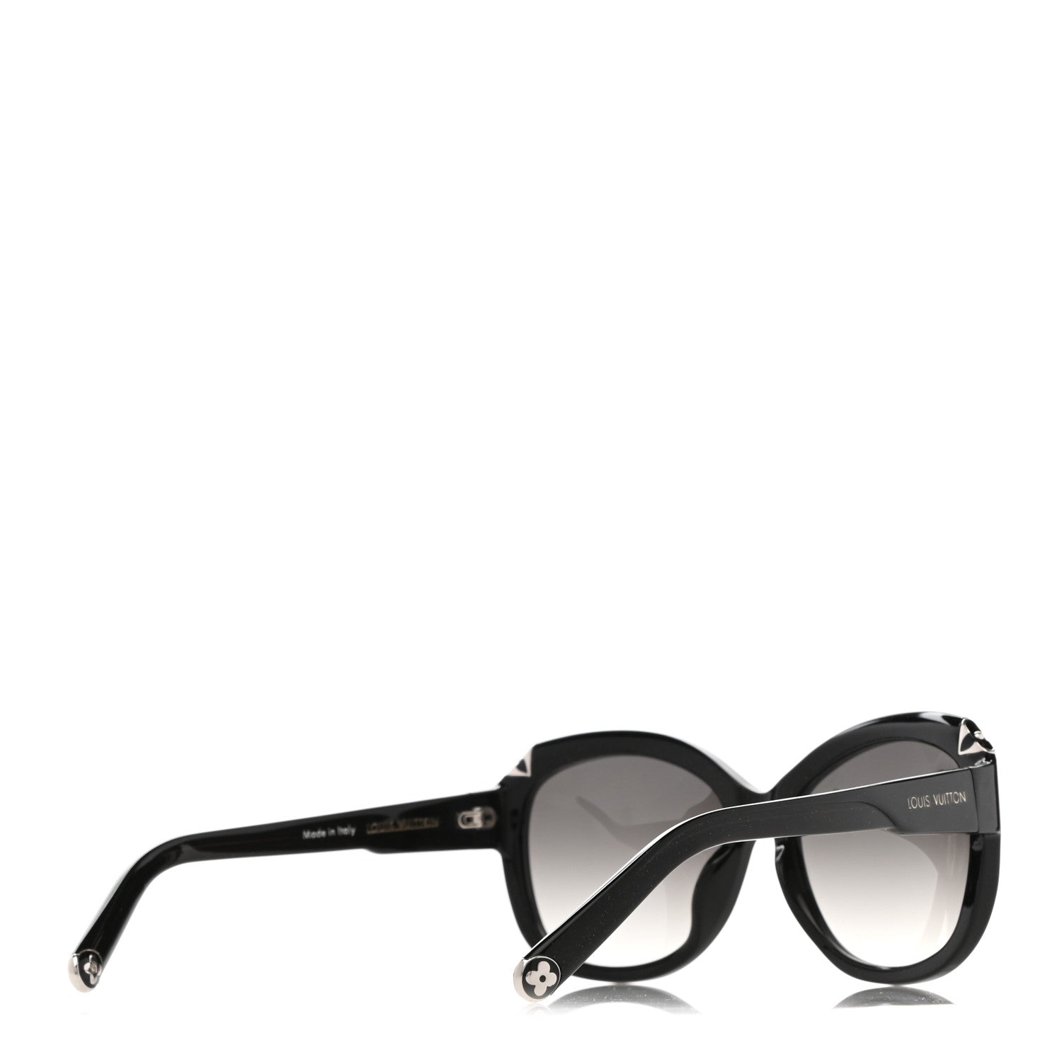 Louis Vuitton Acetate Hortensia Sunglasses Z0485E Black Glitter 4 of 8