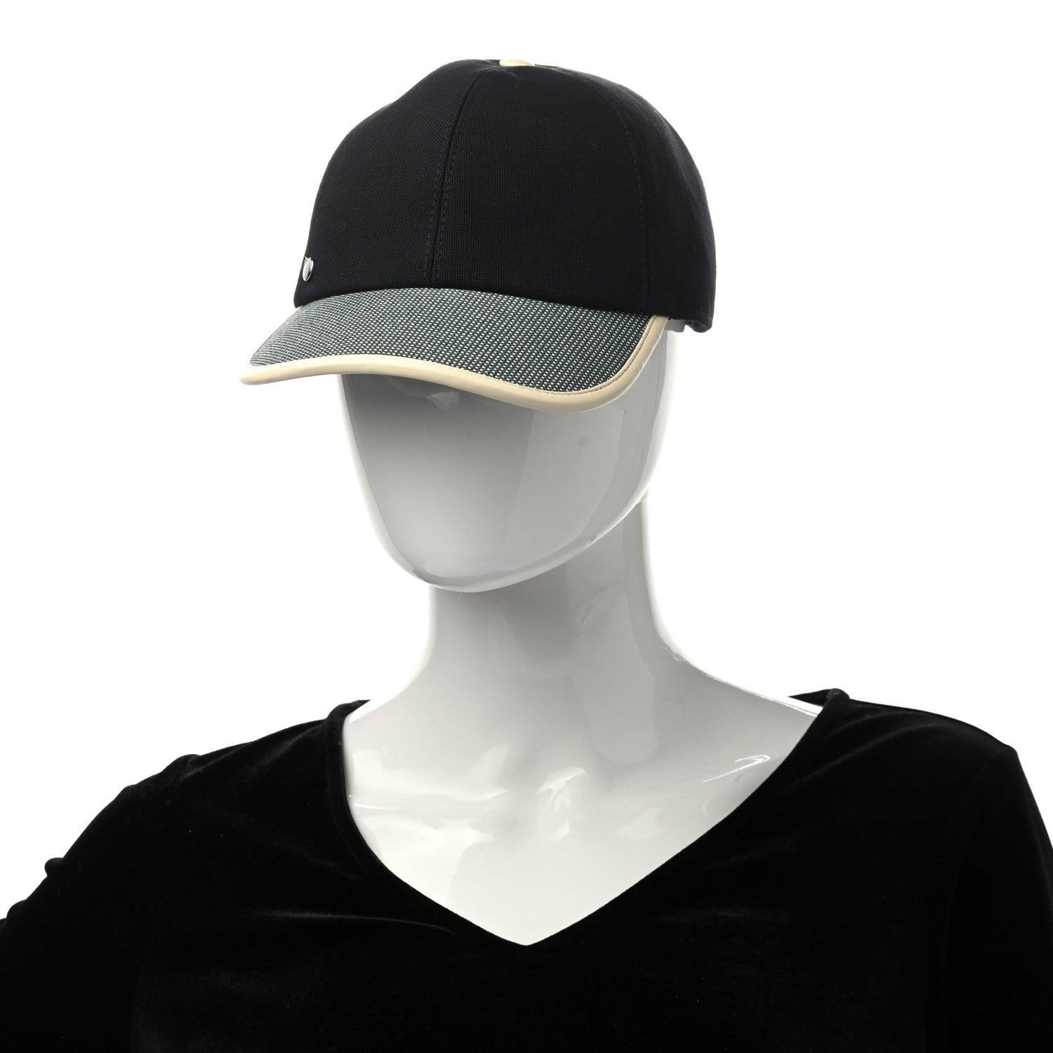 Hermes Cotton Tess Pop Cap 58 Bleu Minuit Marine 2 of 9